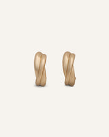 Aretes Argolla Premium Bañado en Oro Dorado