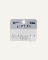 Set Aretes Premium Bañado en Oro Plateado