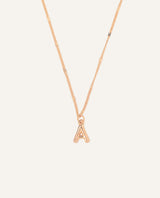 Collar Premium Bañado en Oro Letra A Dorado