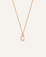 Collar Premium Bañado en Oro Letra C Dorado