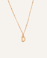 Collar Premium Bañado en Oro Letra D Dorado