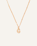 Collar Premium Bañado en Oro Letra G Dorado
