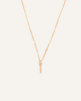 Collar Premium Bañado en Oro Letra I Dorado