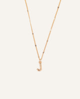Collar Premium Bañado en Oro Letra J Dorado