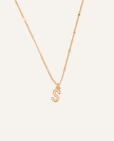 Collar Premium Bañado en Oro Letra S Dorado