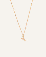 Collar Premium Bañado en Oro Letra Y Dorado