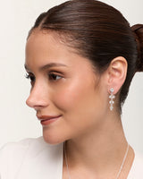 Aretes Premium Bañado en Plata Circle Drop