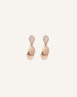 Aretes Largos Premium Bañado en Oro Duo Drop Dorado