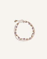 Pulsera Regulable Premium Bañado en Oro Cuentas Dorado