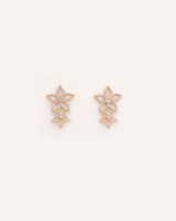 Aretes Premium Bañado en Oro Flor Dorado