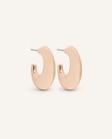 Aretes Argolla Premium Bañado en Oro Essential Dorado
