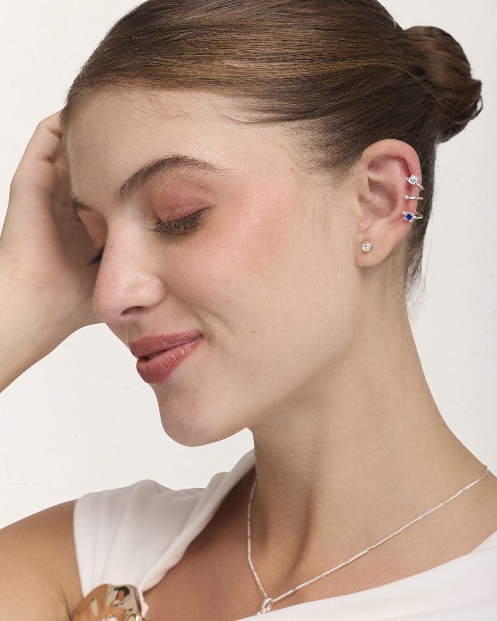 Set Earcuff Premium Bañado en Plata Fine – foto 2