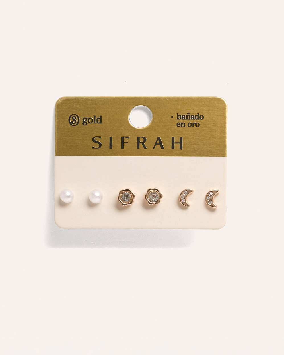 Set Aretes Premium Bañado en Oro Minimal Dorado