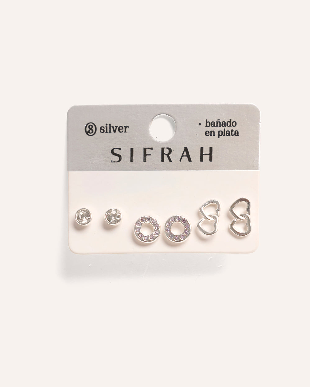 Set Aretes Premium Bañado en Plata Love