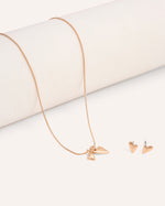 Set Collar + Arete Premium Bañado en Oro Corazón Dorado – miniatura 3