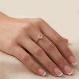 Anillo Acero Corazón Mini Rosa