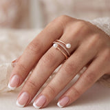 Anillo Bañado en Oro Premium Zircón Dorado