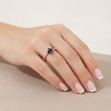 Anillo Bañado en Oro Premium Zircón Estrella Dorado