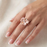 Anillo Regulable Moda Flor Dorado