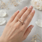 Anillo Regulable Moda Lazo Dorado