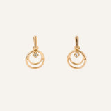 Aretes doble aro bañados en oro