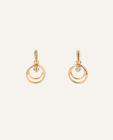 Aretes doble aro bañados en oro