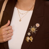 Broche Moda Lazo Dorado