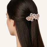 Gancho Trendy Mariposas Perlas Dorado