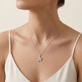 Set Collar + Aretes Premium Star Plateado