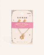 Set Collar + Arete de Acero Inoxidable Estrella de David Dorado