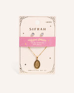 Set Collar + Arete de Acero Inoxidable Virgen María Dorado